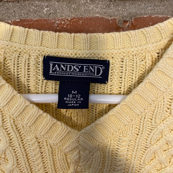 Lands’ End yellow sweater - Picture 3 of 5
